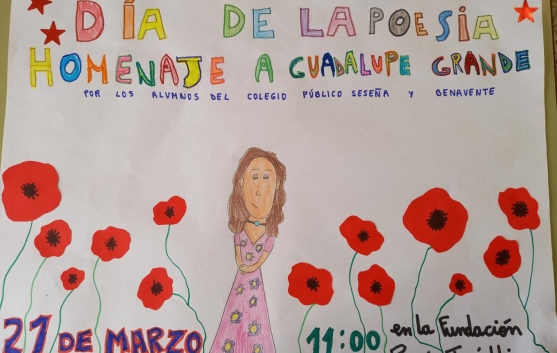 Día Mundial de la Poesía: Homenaje a Guadalupe Grande por los alumnos del CP Seseña y Benavente